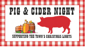 Picture of cider barrels and a pig