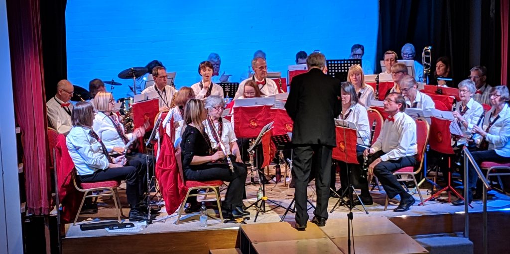 Picture of the Shewsbury Concert Band conducted by Ken Lumley
